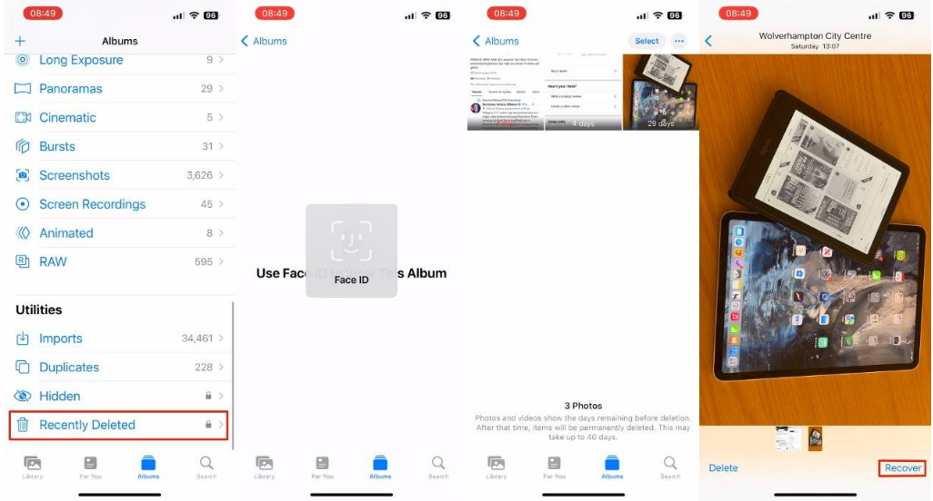 开平苹果14维修分享 iPhone14 上恢复已删除的照片 