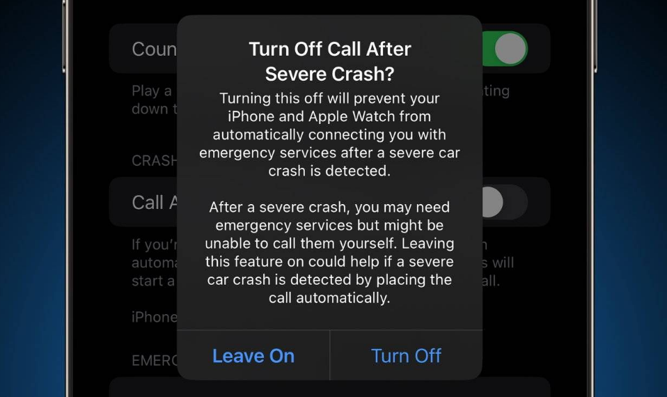 开平苹果14维修分享 iPhone 14 和 Apple Watch 上关闭崩溃检测 